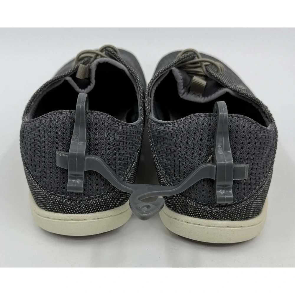 OLUKAI Nohea Moku Boat Shoes Men's Size‎ US 9 in Charcoal/Clay NWOB